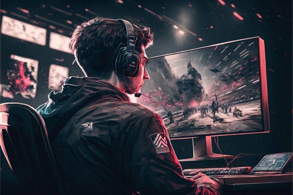 um jogador de esports